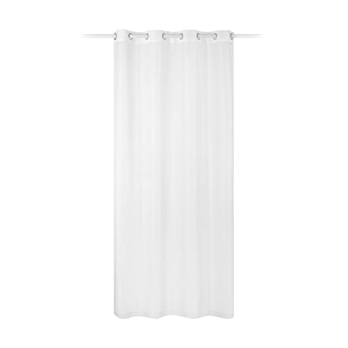 JEMIDI Visillos transparentes con ojales de metal - Cortinas translúcidas para ventana dormitorio salón cocina - Visillo individual de 140 x 245 cm