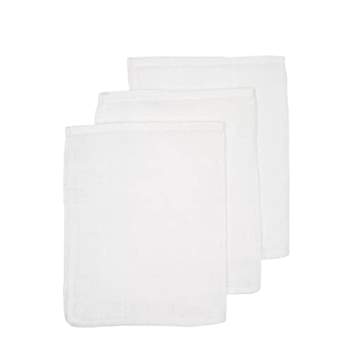 Meyco 458000 - Manopla de baño (3 unidades, 21 x 17 cm, 100% algodón), color blanco