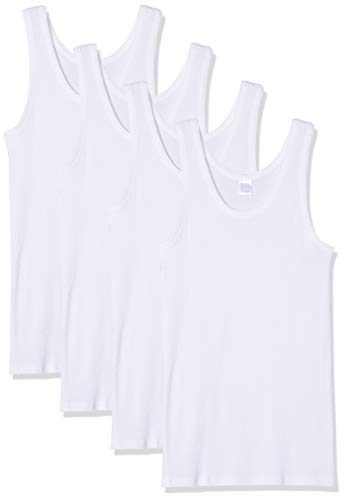 Abanderado Lote X4 Camisetas Tirantes Algodón Ropa Interior, Blanco (Blanco 001), XL (Pack de 4) para Hombre
