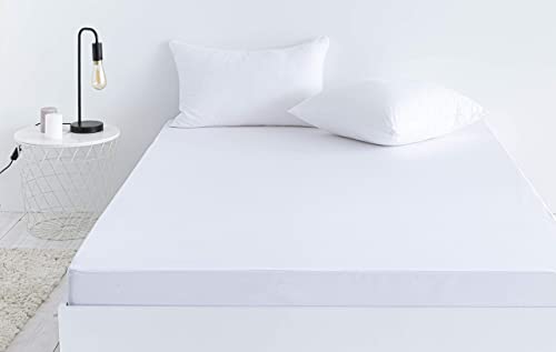 Todocama – Protector de colchón Impermeable, cubrecolchón, sábana Bajera Protectora Impermeable, Ajustable, hipoalergénica. (Todas Las Medidas Disponibles). (Cama 80 x 190/200 cm)