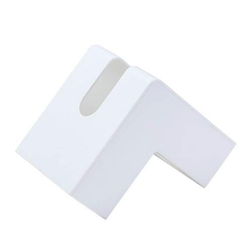 PTTRNS Caja para pañuelos Caja de pañuelos Creativa, Bandeja de Esquina for Oficina en casa, Caja de Almacenamiento de Toallas de Papel de Escritorio Simple Caja de Pañuelos (Color : Blanc)
