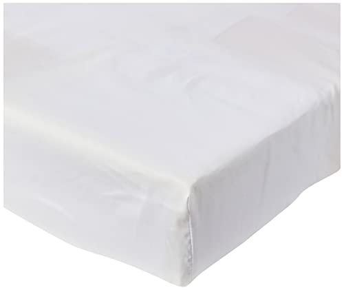 Amazon Basics - Sábana bajera ajustable (polialgodón 200 hilos) Blanco - 150 x 200 x 30 cm