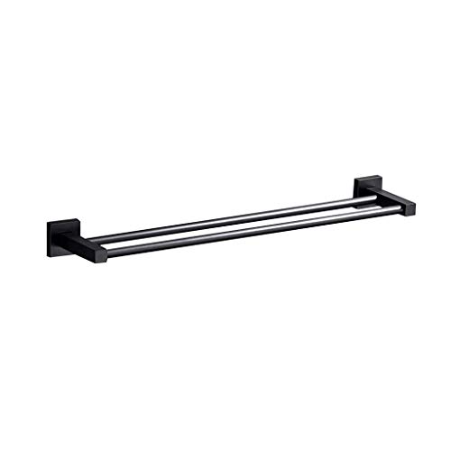 JJZXD Toalla Negro Mate Bar Taladro Libre de Aluminio del Espacio de suspensión de la Toalla de baño Toalla de Cocina Rail