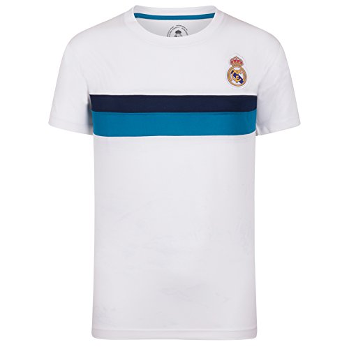 Real Madrid - Camiseta Oficial para Entrenamiento - para niño - Poliéster - Blanco - 6 años