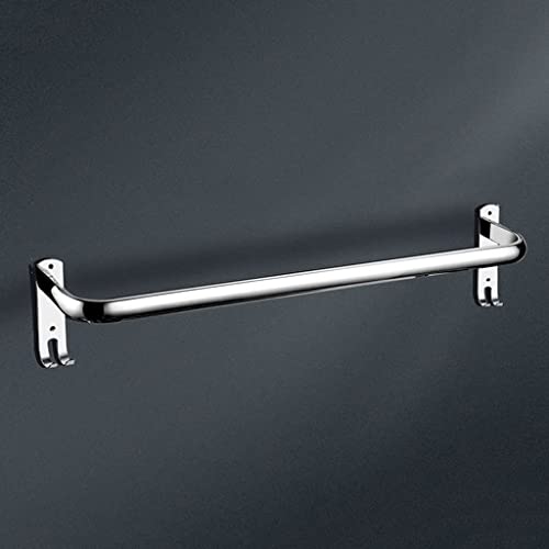 Estante Simple, Toallero De Baño De 3 Niveles Toallero Montado En La Pared Barra De Toalla Riel Doble con Tornillos,Silver/1 Bar/50Cm