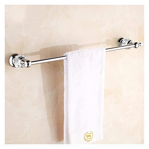 Toallero de barra cromada para baño o cocina, barra de toalla de mano con tornillo para montar en la pared