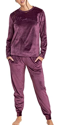 MUYDEMI 250452 - Pijama Mujer Deportivo Mujer Color: Granate Talla: XX-Large