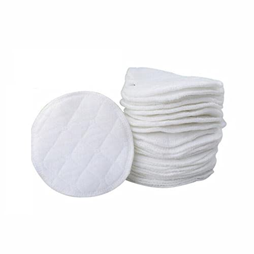 XZincer 12 Uds. Almohadillas de algodón lavables orgánicas reutilizables para madres que amamantan Inflamatoria (White, One Size)