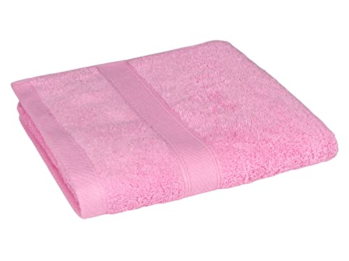 REVITEX - Toalla Rizo Estela, de Rizo 100% algodón, Color Rosa, 1 Pieza de tamaño Lavabo, 50x100 cm., gramaje 500 g/m2, Muy Absorbente y fácil de Lavar a máquina, Tacto Agradable.