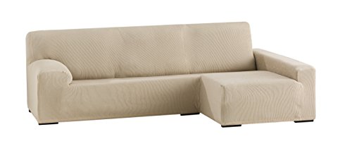 Eysa Italia Ulises Funda Chaise Longue elástica, Textura, Beige, 250-310 cm