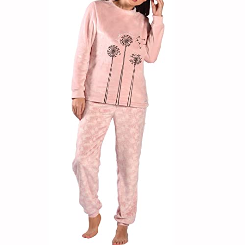 Privata PRP2033 - Pijama coralina Suave Mujer Mujer Color: Rosa Talla: S