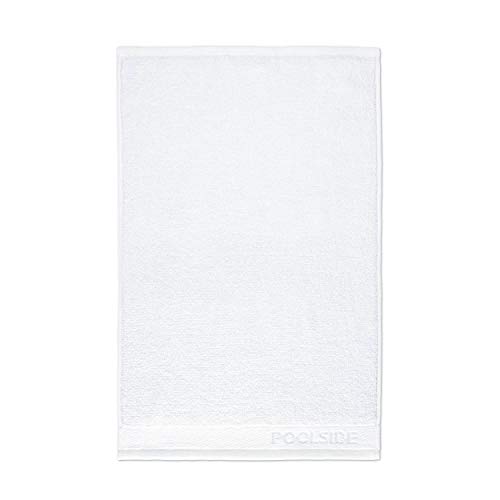 Möve Poolside - Toalla de Invitados (30 x 50 cm, Fabricada en Alemania, 100% algodón, Nieve), Color Blanco