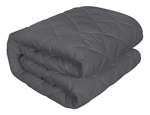 Utopia Bedding Protector de colchón Acolchado 90x190 cm, Microfibra - Transpirable, Funda para colchon estira hasta 38 cm de Profundidad (Cama 90, Gris)