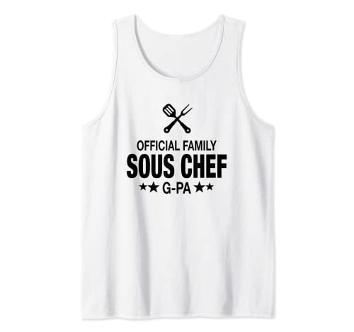 G-Pa Official Family Sous Chef - Divertido Cocina G-Pa Camiseta sin Mangas