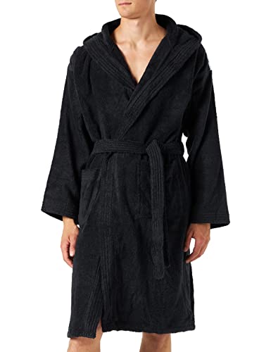 Arena Core Soft Robe Bathrobes, Adultos Unisex, Black White, L