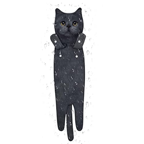 Cipliko Toalla de mano con forma de gato - Toallas decorativas con forma de gato, toallas para regalos | Toallas duraderas y cómodas y absorbentes para regalos de inauguración de la casa para hombres