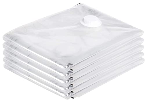 6 bolsas al vacío de ropa, bolsas al vacío transparentes para ropa de plumón (40 x 50 cm)