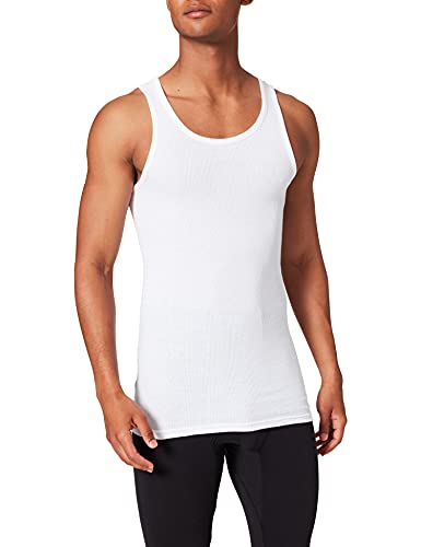 Abanderado Camiseta de Tirantes de algodón canalé Ocean, Blanco (Blanco 001), Medium (Tamaño del Fabricante: M/48) para Hombre