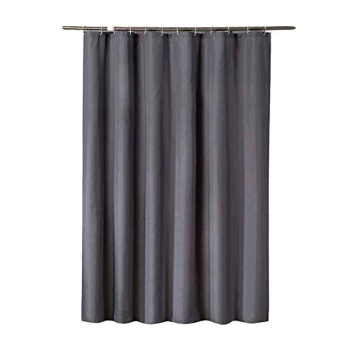 GUOCU Gris Humo Cortinas de Ducha Anti Molde Antibacteriano con Ganchos Protección de Privacidad para Hogar Hotel Gris Oscuro 280 * 200 cm