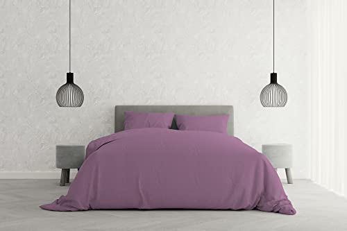 Italian Bed Linen Juego de Funda nòrdica “Elegant”, Lila, Doble