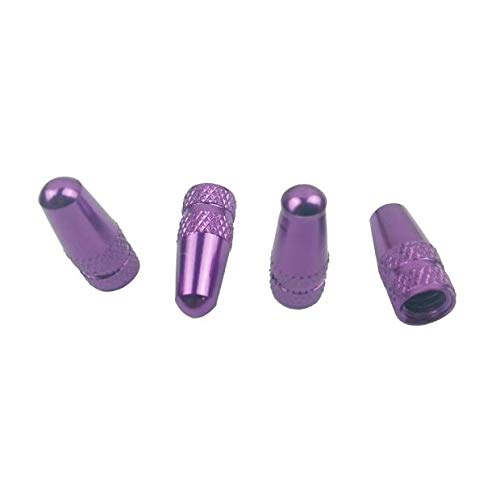 Clicitina 4 unidades BicycleWheel Rim Tyr Varilla Tapa de aire Cubierta de polvo Funda nórdica japonesa (Purple, One Size)