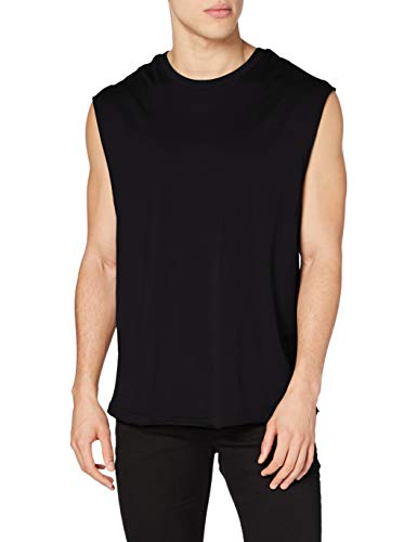 URBAN CLASSICS Camiseta Tirantes Hombre en Algodón, Camiseta sin Mangas Verano, Camiseta Interior, Tank Top Color: negroTalla: M