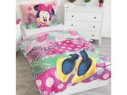 Jerry Fabrics F - Juego de cama - Minnie Mouse - 2 piezas - Niño - Funda nórdica - Reversible - 140 x 200 - Funda de almohada - 70 x 90 cm - 100% poliéster