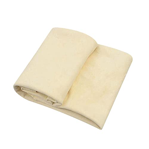 (1 paquete) Paño de limpieza de gamuza natural para coche, AutoCare - Toalla de secado de piel de ciervo auténtica, súper absorbente (30 x 50 cm)