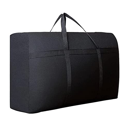 WANTING Bolsa de almacenamiento grande de 180 L, tela Oxford, impermeable, bolsa de almacenamiento de ropa, lavable, adecuada para equipaje de viaje (100 x 60 x 30 cm, negro)