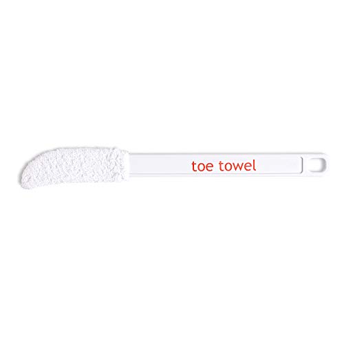 La nueva toalla para dedos diseñada para limpiar y secar entre todos sus dedos ... Mango de 30 cm de largo ... Compre bolsas de toalla de reemplazo en Amazon