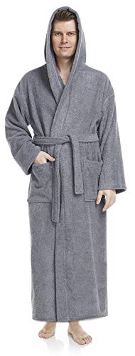 Arus Albornoz con capucha para hombre, Longitud normal, tamaño hombre: M, tamaño unisex: M-L, Gris