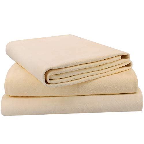 Riverlake - Paño de limpieza de gamuza natural para coche, piel de ciervo auténtica, toalla de secado de lavado de coche, súper absorbente, 3 tamaños disponibles (L/M/S 3 en 1)