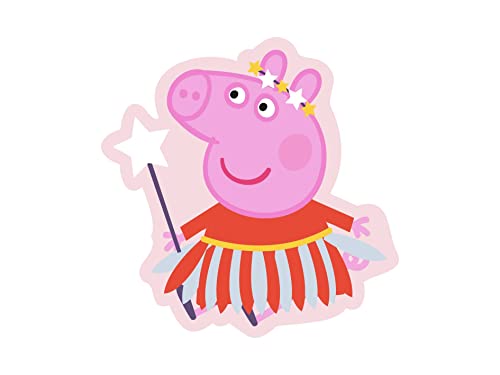 Peppa Pig Cojín con forma oficial | Character World Magic Design Almohada de felpa con forma de almohada | Perfecto para cualquier dormitorio infantil, juego de cama individual