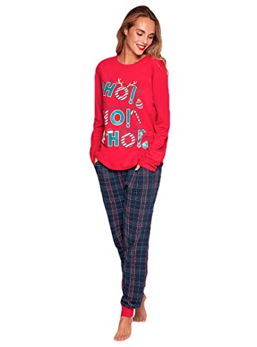 MUYDEMI 230013 - Pijama Mujer Navidad Ho Ho Ho Mujer Color: Rojo Talla: x-Large