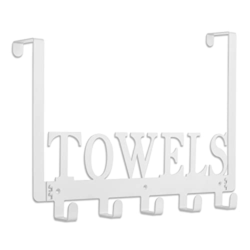 Ganchos para toallas sobre la puerta, ganchos para colgar en la pared, toallero, soporte para toallas para baño, ganchos de almacenamiento resistentes para decoración del hogar, organizador de metal