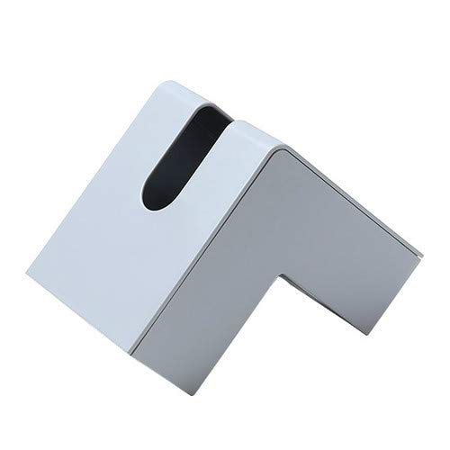 Caja para pañuelos Caja de pañuelos Creativa, Bandeja de Esquina for Oficina en casa, Caja de Almacenamiento de Toallas de Papel de Escritorio Simple Caja de Pañuelos (Color : Grey)