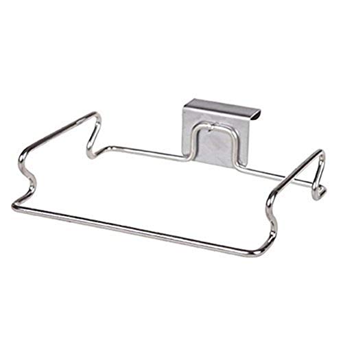 CiniYuklo Papelera colgante cocina bolsas de metal rack paño estante de almacenamiento toalla lavar cocina, comedor y bar bolsas de aspiradora 130/131 filtro (Sliver, One Size)