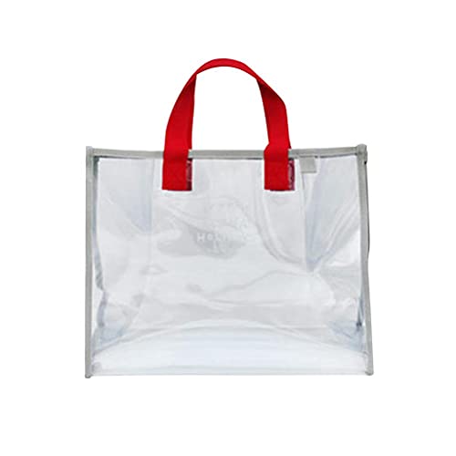 Azusumi Bolsa de playa transparente, bolsa transparente para exteriores, bolsa de natación portátil, gran capacidad, bolsa de compras, bolsa de piscina (b)