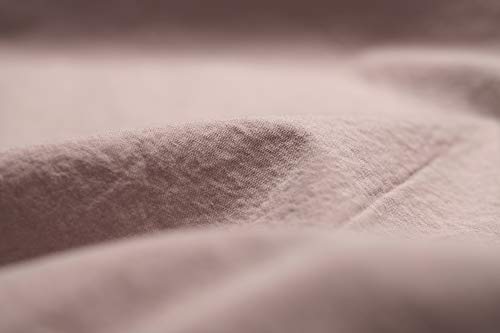 L1NK STUDIO Funda nordica Cama 90 cm Lisa (150x220cm) 100% algodón (Percal 200 Hilos) Smokey Pink