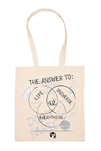 GUNMANTOR The Answer Is… Bolsa De Compras Beige Durable Reutilizable Eco Friendly Reusable Shopping Bag
