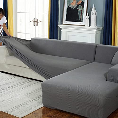 BOLUXIU Funda de sofá, Asiento retráctil retráctil con Funda de sofá de Esquina elástica 1/2/3/4 (se requieren 2 sofás de Esquina en Forma de L)