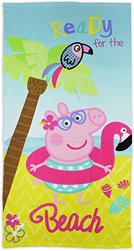 Tilte Change to:Peppa Pig Toalla de Playa para niños de Microfibra 70x140 cm