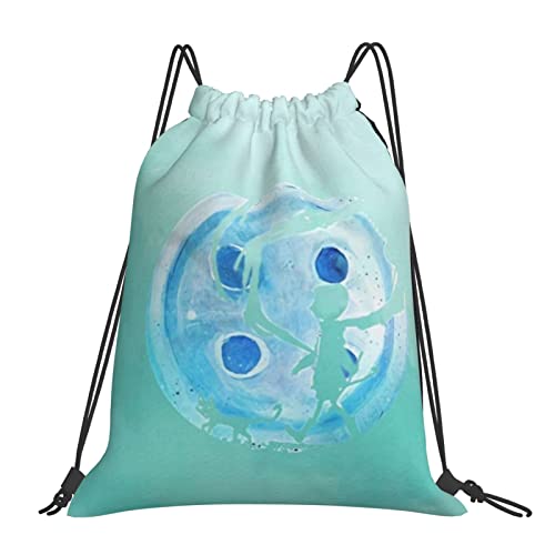 Lawenp Mochila - Coraline Sackpack Draw String Bag Cinch Resistente al agua Bolsa de playa para mujeres Niñas Niños Gimnasio Compras Deporte Yoga