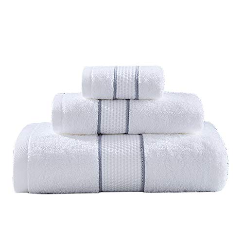 SIMEISM Cómodo juego de toallas de baño de algodón para hotel, de algodón, suave, superabsorbente, 140 x 80 cm de alto grado