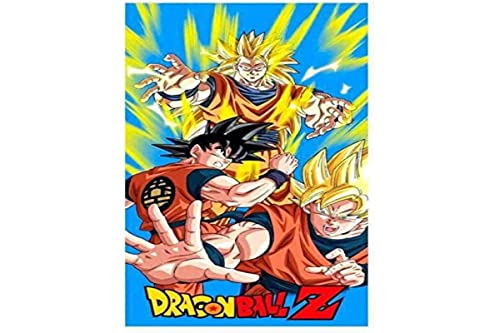 Dragon Ball Z Goku Saiyan - Toalla de Playa Personajes, 140 x 70 centimetros, 100% Algodón