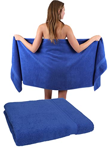 Betz Premium Juego de 2 Piezas de Toallas de Sauna 100% algodón XXL Toalla de baño 70x200 cm - Azul