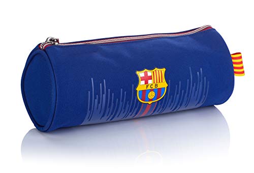 FC Barcelona Estuche Redondo FC-226 Barca Fun 7, 22 cm, Azul Marino