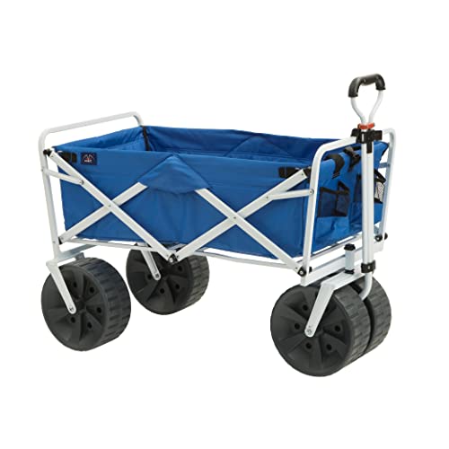 Plegable Playa Wagon todo terreno azul plegable Kart plegable deportes Dolly Gear Mac de almacenamiento carro con refrigeración toalla