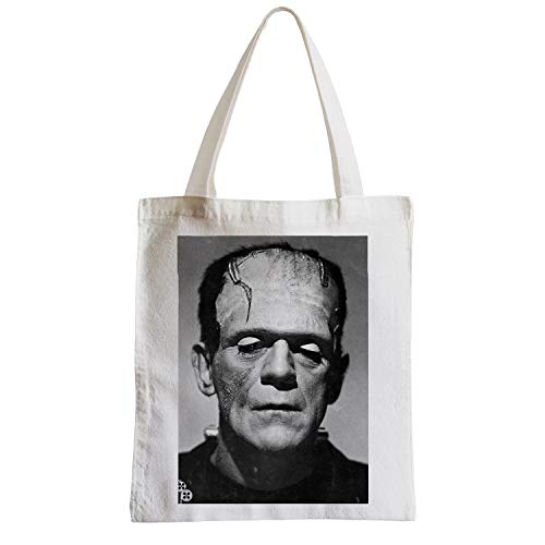 Tote bag Sac Shopping Film Frankenstein Imagen Retro Cinema Clásico, blanco, 38 x 42 cm