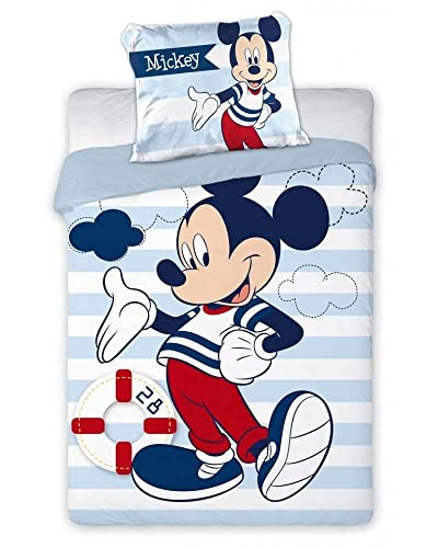 Disney Mickey Mouse 076 - Juego de Ropa de Cama Infantil (100 x 135 cm y 40 x 60 cm), diseño de Mickey Mouse